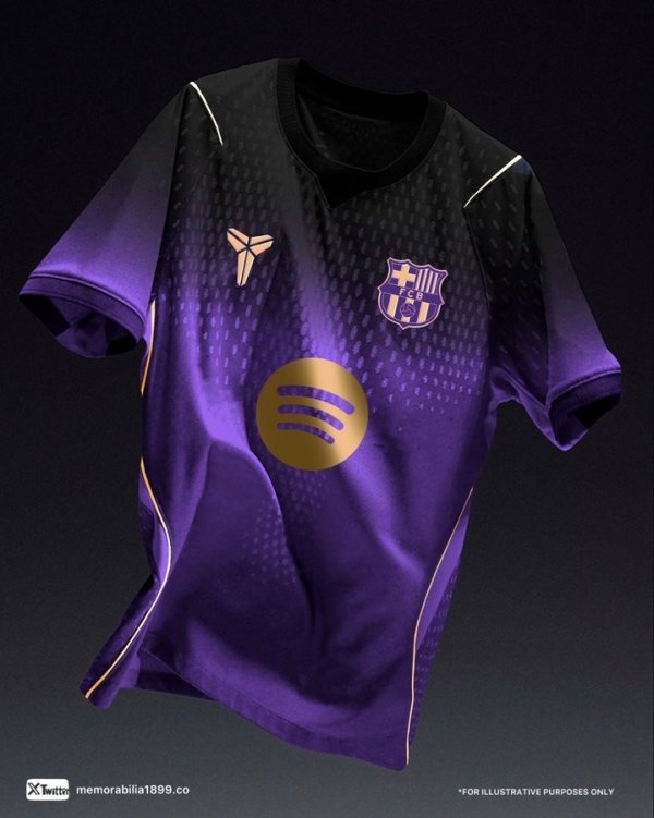 湖东说念主紫！博主爆料巴萨下赛季客场球衣：问候科比！搭建足篮桥梁