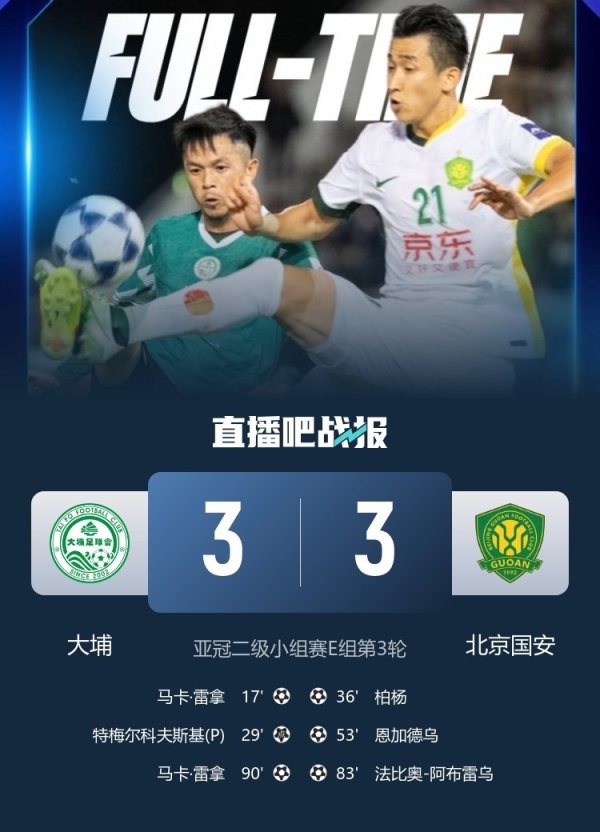 大埔主帅：亚冠2每场王人事关港超参赛队数目，咱们每战必争