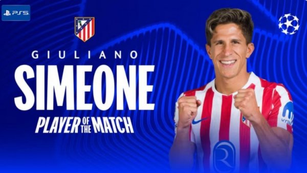 助攻小蜘蛛破门！小西蒙尼当选马竞vs圣吉罗斯全场最好球员