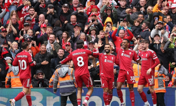 25-26赛季英超联赛五轮战罢, 利物浦五分上风领跑, 狼队0分垫底