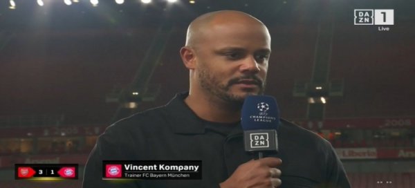 孔帕尼：半场时认为有但愿赢下比赛，必须承认阿森纳弘扬更胜一筹